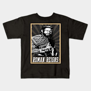 80s Style Roman Reigns Kids T-Shirt